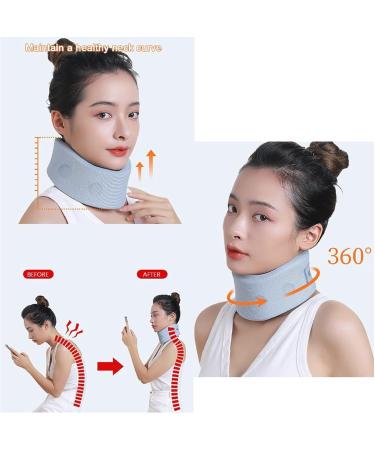 Pacienjo Neck Support - Soft Breathable Collar for Women & Older Men | Comfortable Neck Correction for Students - Large - Buy Online on GoSupps.com
