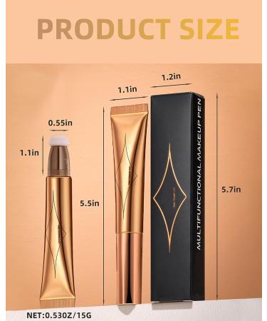 Shimmering Highlighter Beauty Wand with Cushion Applicator - Pearl White | Lightweight Waterproof Makeup Stick for Face & Body - Illuminator Pen for Women & Girls - Buy Online on GoSupps.com