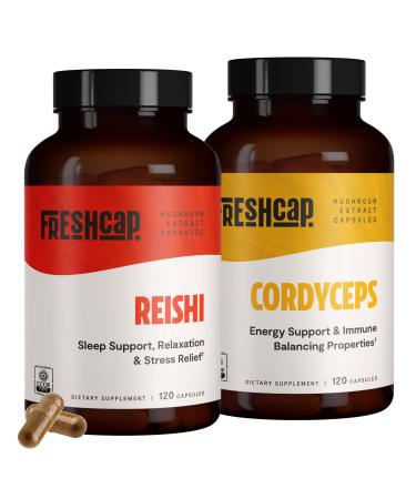 FreshCap Adaptogen Bundle (Reishi Capsules and Cordyceps Capsules)