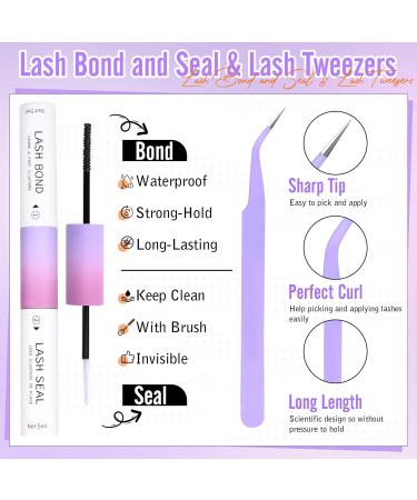 Manga Eyelashes Extension Set | Anime Natural Individual Lash Cluster Kit with Bond Seal & Tweezers - LVMIXWIG C-Manga - Buy Online on GoSupps.com