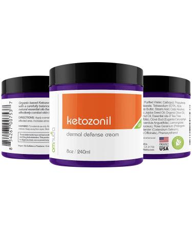 Ketozonil Extra Strength Skin Defense Cream - 8oz Organic Athletes Foot & Jock Itch OTC Treatment - Buy Online on GoSupps.com