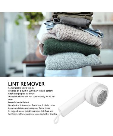 Electric Lint Remover - Portable Fabric Shaver & Defuzzer with 6 Leaf Blades USB Rechargeable 2 Speeds & LED Screen for Clothes & Furniture - Buy Online on GoSupps.com