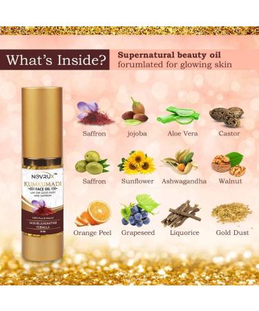 READ QURA Kumkumadi Tailam Ayurvedic Beauty Night Serum for the face pure facial oil Kumkumadi oil with pure saffron for radiant skin enriched with natural herbal extracts 30 ml - Buy Online on GoSupps.com