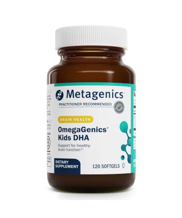 Metagenics MetaKids DHA - Children s DHA & EPA Supplement for Brain Eye & Immune Health* - from Calamari Oil Natural Fruit Flavor - Easy-to-Swallow Softgels - Non-GMO Gluten-Free - 120 Softgels