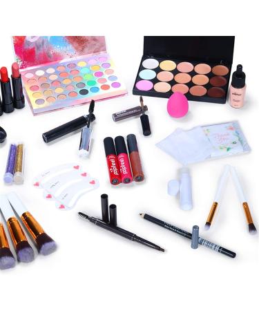 FantasyDay All-in-one Holiday Makeup Gift Set | Makeup Kit for Women Full Kit Cosmetic Essential Starter Bundle Include Eyeshadow Palette Lipstick Blush Foundation Concealer Face Powder Lipgloss Brush - Buy Online on GoSupps.com