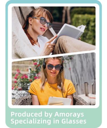 Amorays Bifocal Sunglasses for Women - Oversize Vintage UV400 Anti Blue Light 2 Pack (Black & Blue) - Buy Online on GoSupps.com