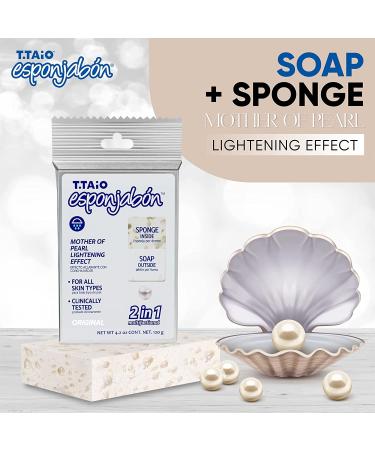 T. Taio Charcoal Soap Sponge 4.2 oz - Detoxifying Cleanser & Exfoliator - Buy Online on GoSupps.com