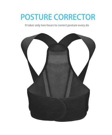 Posture Back Corrector Clavicle Spine Back Shoulder Support Belt Back Pain Relief Posture Correction Prevents Slouching Uni (Color : Black Size : Medium) (White M) (White XL) White X-Large - Buy Online on GoSupps.com