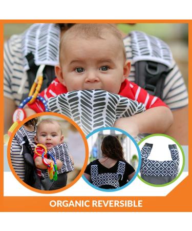 Organic Cotton Reversible Drool & Teething Pad Set | Fits All Carriers | Ideal for Infant Toddler Girls & Boys | Patent Pending - Buy Online on GoSupps.com