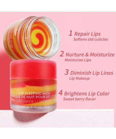 Lip Mask - Lip Care Lip Repair - Lip Sleeping Mask Overnight - Two-tone Lip Masks - Hydrating Lip Balm - Lip Moisturizer- Vitamin C Lip Scrub for Dry Lips - Long-lasting Moisturizing - Buy Online on GoSupps.com