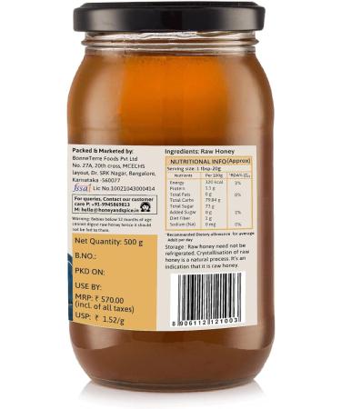 Honey and Spice Kashmiri Himalayan Raw Honey Single Origin Unblended Premium Indian Honey from the Valleys of Kashmir with No Added Sugar 500 Gm - Buy Online on GoSupps.com