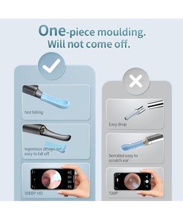 NURSETEK Ear Wax Removal Kit 1080P HD Ear Wax Removal Tool Ear Cleaner Otoscope with 6 LED Lights Visual Ear Cleaner for iOS & Android (Black) - Buy Online on GoSupps.com