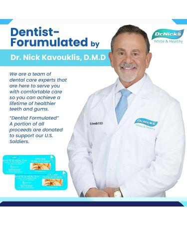 Dr. Nick's White & Healthy Professional Teeth Whitening Strips - 20 Treatments, Dentist Formulated for Sensitive Teeth - Buy Online on GoSupps.com