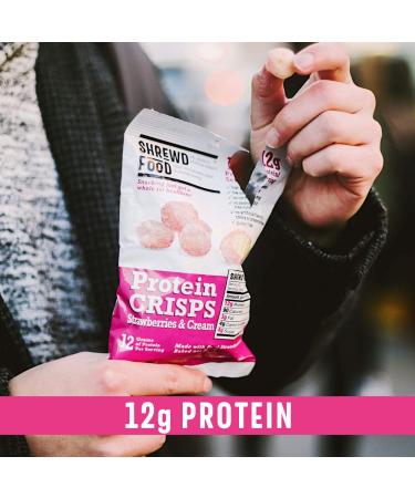 Shrewd Food Protein Puffs - Low Carb, High Protein Snack (8 Pack) - Strawberries & Cream & Cookies & Cream - Gluten Free, Peanut Free - Buy Online on GoSupps.com