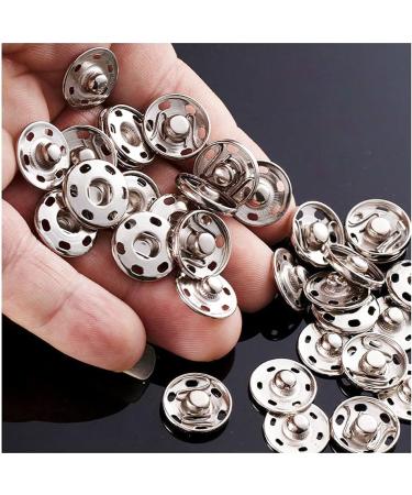 JOSDIOX Large Snap Fastener Buttons 12 Sets - Silver/Black - for Sewing Clothing - 25mm Size - Buy Online on GoSupps.com