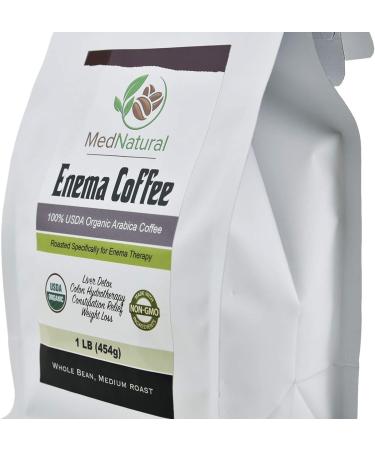 MedNatural Organic Enema Coffee - USDA Certified for Liver Detox, Colon Hydrotherapy, Gerson Therapy & Weight Loss - 1 lb - Buy Online on GoSupps.com