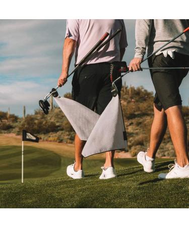 STICKIT Magnetic Golf Towel Gray - Premium Microfiber with Deep Waffle Pockets | Industrial Strength Magnet | Pack of 1 - Buy Online on GoSupps.com