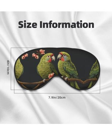 Buy Couple Parrots Olive Print Unisex Sleep Eye Mask | Soft Comfort Eye Shade Cover for Travel Yoga & Shift Work - Buy Online on GoSupps.com