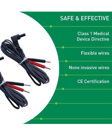 Med-Fit TENS Leads Pack of Two Flexible TENS Cables with 2mm pin connectors - Buy Online on GoSupps.com