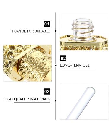 Buy Refillable Perfume Bottle Set - 3 Gold Arabian Essential Oil Bottles (3ml) | Vintage Travel Perfume Container - Fancy Retro Design - Buy Online on GoSupps.com