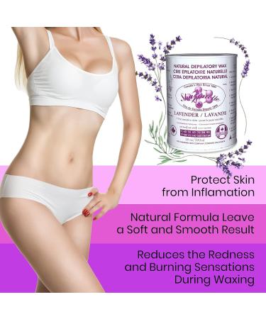 Sharonelle Soft Wax All Purpose Hair Removal Natural Depilatory Canned Wax for Sensitive Skin Canada-Made Melting Wax in Black color Canned Package (24PC Lavender) 500 ml (Pack of 24) Lavender - Buy Online on GoSupps.com