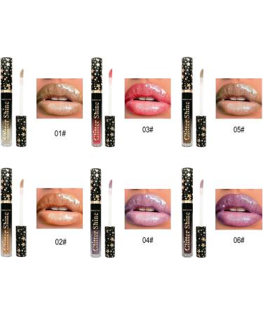  JIEBWCHA Lip Gloss Burrocaille Lip Gloss 6 Colors 2.5 ml | High-shine liquid lip gloss beauty makeup set for women and girls for work dates travel weddings and parties - Buy Online on GoSupps.com