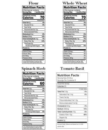 Mission Carb Balance Tortilla Variety Pack - 12 oz (Pack of 4) - Flour, Whole Wheat, Spinach Herb, Tomato Basil - Buy Online on GoSupps.com