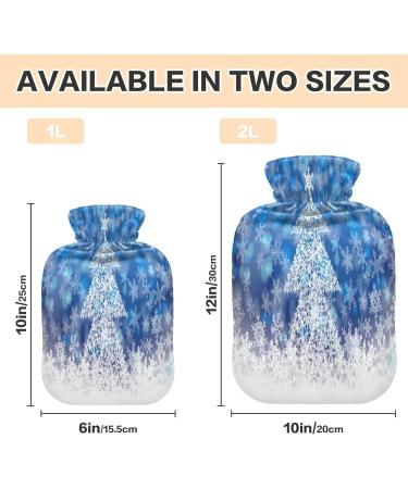 KCL Deci 2L Hot Water Bottle with Christmas Tree Cover | Blue Snowflake | Foot Warmer & Pain Relief | Heat & Cold Therapy - Buy Online on GoSupps.com