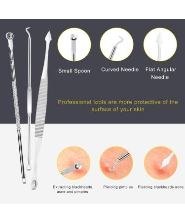 Boxoyx Blackhead Remover Tool Set - 10 Pcs Professional Pimple Extractor Kit for Acne Removal - Buy Online on GoSupps.com