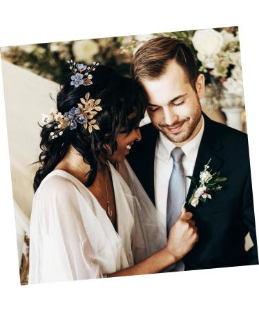 FRCOLOR 4 Sets Bridal Headwear Rhinestone Hair Clips Wedding Tiaras Hair Clips for Wedding Pearl Hair Barrettes Pearl Headpiece Bridal Hair Comb Pearl Tiara Vintage Bridesmaid Aquamarine - Buy Online on GoSupps.com