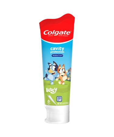 Colgate Kids Toothpaste with Fluoride, Anticavity & Cavity Protection Toothpaste, for Ages 2+, Bluey, Mild Bubble Fruit Flavor, 4.6 Ounce Bluey 1 Count