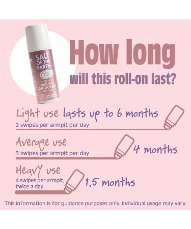 Salt of the Earth Lavender & Vanilla Deodorant Roll-On - 100% Natural, Vegan, Cruelty-Free - 75ml - Buy Online on GoSupps.com