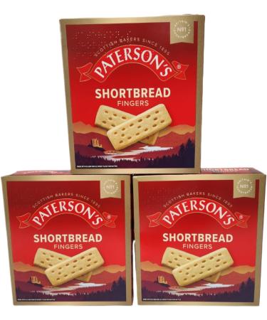 Paterson's Festive Shortbread Fingers - Pack Of 3 Delicious Scottish Butter Biscuits Holiday Treats - Buy Online on GoSupps.com