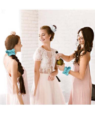 Lady & Home 10-Pack Blue Bridesmaids Scrunchies - Bridesmaid Proposal Gifts for Bachelorette Party and Bridal Shower - Buy Online on GoSupps.com