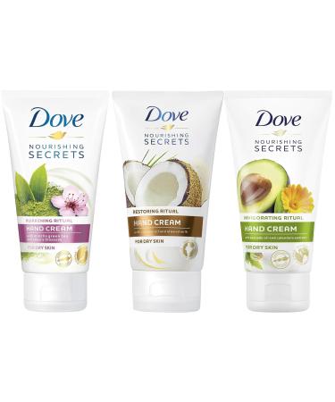 3x Dove Hand Cream Awakening Restoring and Invigorating BUNDLE 75ml each Hand Cream for Very Dry Hands