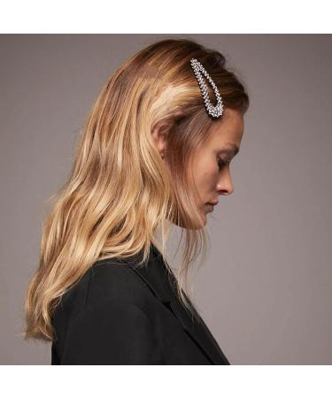 Wendalern Boho Crystal Hair Clips Barrette Rhinestone Snap Hairpin Headpiece Black Geometric Barrette Clips Sparkling Crystal Hair Pins Decorative Hair Accessories for Women and Girls - Buy Online on GoSupps.com