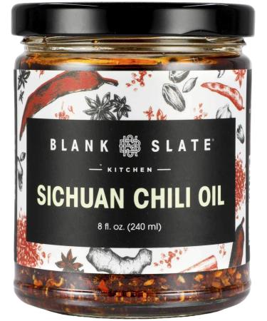 Blank Slate Kitchen Sichuan Chili Oil (8 oz) | Vegan, Gluten-free, Sugar-free | Spicy tingly umami mala hot sauce 1