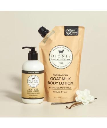 Dionis Goat Milk Skincare Scented Body Lotion and Refill Pouch Gift Set Cruelty Free Clean & Dermatologist Tested for Dry Skin Hydrating & Deeply Moisturizing Rich in Vitamins Vanilla Bean - Buy Online on GoSupps.com