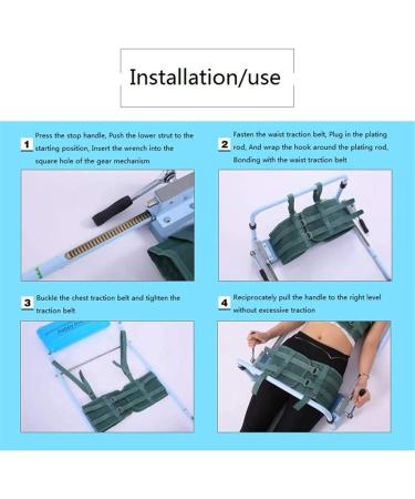 Wolves Lumbale Traction Device - Cervical Lumbar Back Traction Bench for Spine Correction | Improve Posture | Black - Buy Online on GoSupps.com