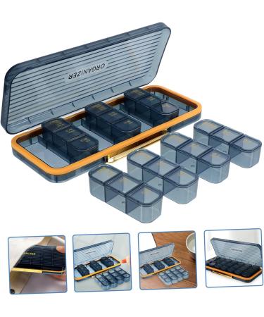 GOOHOCHY Medicine Box Daily Pill Organizer Medicine Organizer 7 Day Pill Holder Portable Medicine Case Travel Vitamin Case Pill Case Travel Pill Holders Elder Container Abs Blue 23.00X9.50X3.00CM - Buy Online on GoSupps.com