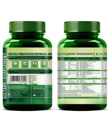 Himalayan Organics Organics Multivitamin with Probiotics - 45 Ingredients for Men and Women with Vitamin C D E B3 B12 Zinc Giloy and Biotin (180 Tablets) - Buy Online on GoSupps.com