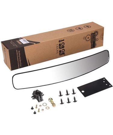 Universal Adjustable Golf Cart Rear View Mirror - 16.5 Extra Wide Convex Mirror for EZ Go, Club Car, Yamaha - Rotatable Safe 270 Rotation - Buy Online on GoSupps.com