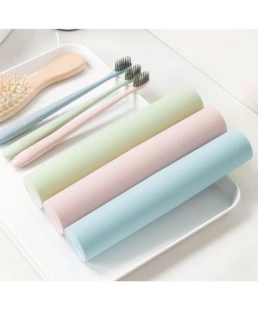 Portable Pink Tooth Brush Holder & Travel Toothbrush Box - Vertical Stripe Design - Brushing Cup & Toothpaste Storage Tube - Buy Online on GoSupps.com