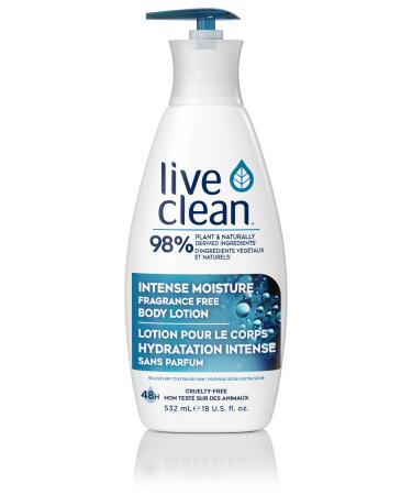 Live Clean Intense Moisture Fragrance Free Body Lotion 18 Fl Oz 18 Fl Oz (Pack of 1)