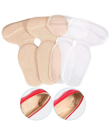 2 Pair Silicone Heel Protector Heel Cushion Inserts Pads Heel Pads Shoe Pads Heel Protectors Gel Heel Cups Heel Cushion Support for Plantar Fasciitis Heel Pain