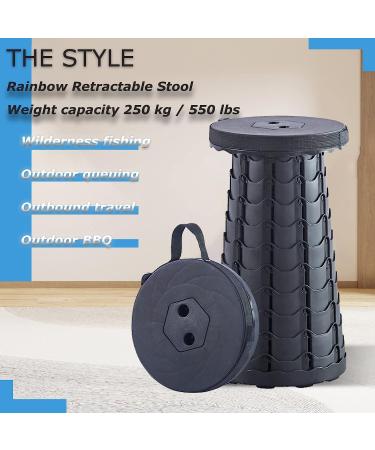 VSSOLO Upgraded Portable Folding Stool  Camping Retractable Seat for Adults Outdoor  Travel  Barbecue  Fishing  Waiting in Line Lightweight Chair 2023 Second Generation Black - Buy Online on GoSupps.com