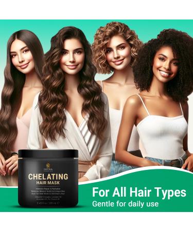 Chelating Metal Detox Hair Mask - Ion Hair Mask with Chelactik-3 & Rosemary Oil for Hard Water Swimmers & Color-Treated Hair - 8.45 fl oz - Buy Online on GoSupps.com