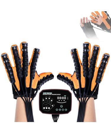 Rehabilitation Robot Gloves for Stroke Hemiplegia Hand Dysfunction Patient Training Device with Mirroring Training Smart Rechargeable Finger Training Rehab Orthotics Left Hand+Right Hand XL X-Large Left Hand+right Hand