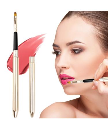 3 PACK Portable Travel Lip Brush Retractable Lip Balm Applicator Lipstick Applicator Wands with Cap Reusable Lipstick Brush Lipstick Gloss Makeup Brush Tool