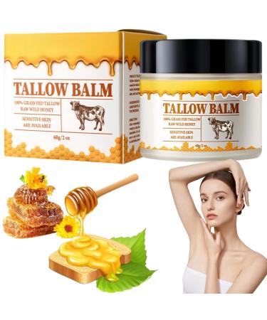 Tallow Honey Balm Tallow Moisturiser Firming Face Cream Face Moisturiser for Whole Body Face Hand Leg Face Cream for Women Skin Tightening Cream for Face Day Cream Anti Wrinkle Face Cream for Dry Skin